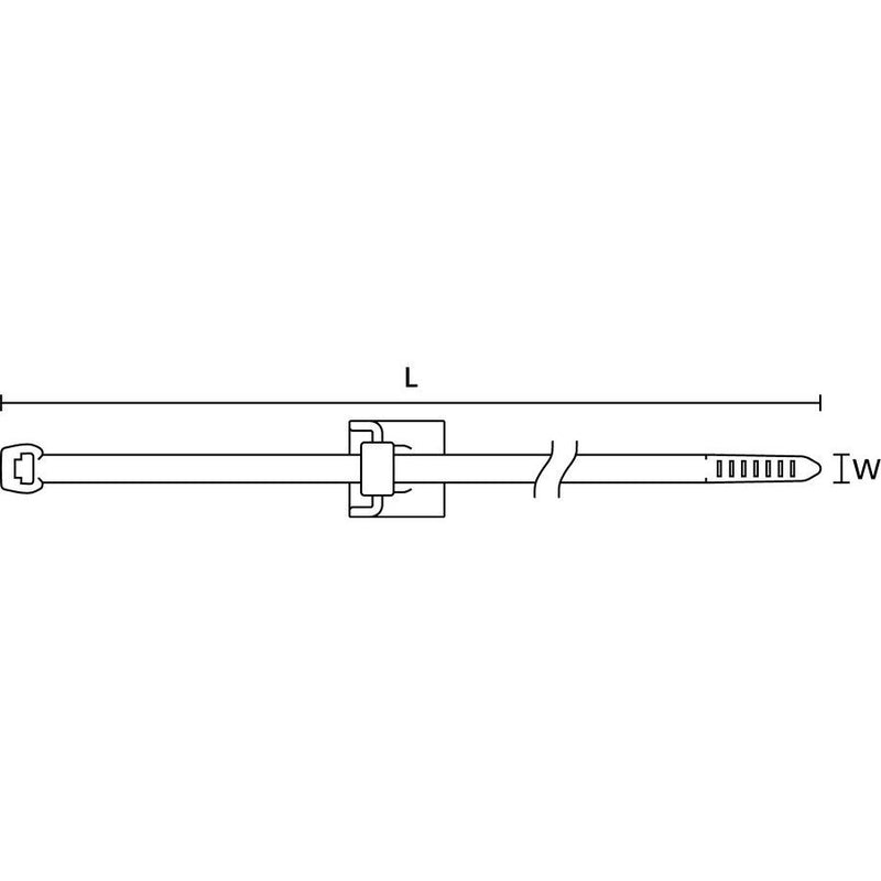 HellermannTyton - Kabelbinder Befestigungsbinder T50ROSEC23 schwarz − 500 Stück