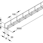 Niedax - Gitterrinne GR 60.060 E3 − 3 Meter