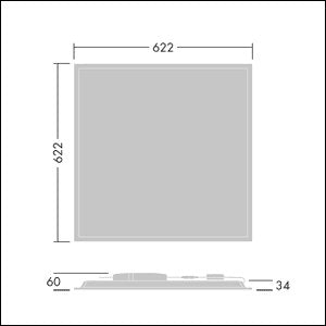 Thorn - Decken-/Wandleuchte LED-Einbauleuchte M625 BETA3 4100 #96634508 830
