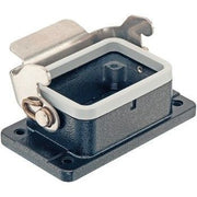 Harting - Gehäuse für Rechtecksteckverbinder Anbaugehäuse Baugröße: 6B 09370061301 niedrige Bauform − 10 Stück