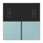 Jung - Abdeckung/Bedienelement für Installationsschalterprogramme Tastensatz 3fach LC 4093 TSA 214 ceruleen clair