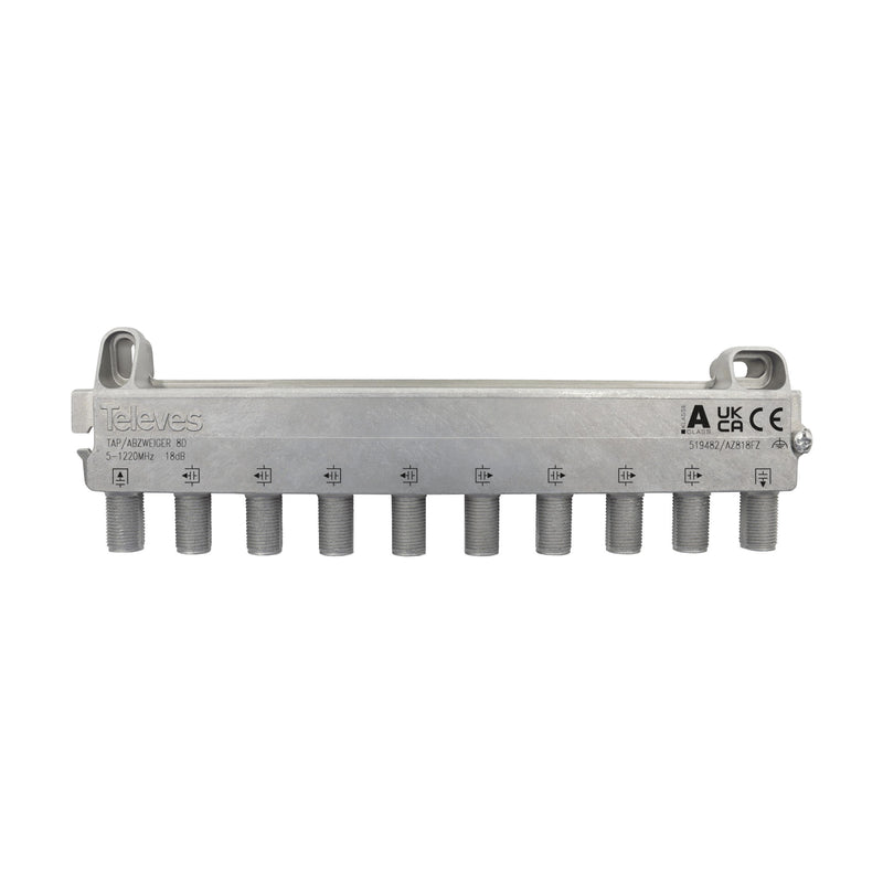 Televes - Abzweiger und Verteiler Abzweiger 8f. AZ818FZ 5-1218 MHz AD: 18 dB