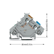 WAGO - Initiator/Aktor-Reihenklemme Einspeiseklemme 280-564/281-483 0,08-2,5mmq grün − 10 Stück