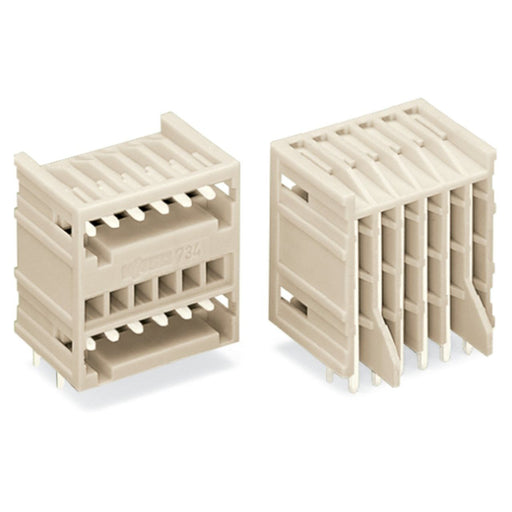 WAGO - Leiterplattensteckverbinder THT-DoppelstockStiftleiste 734-404/001-000 1,0x1,0,abgew.,lgr − 100 Stück