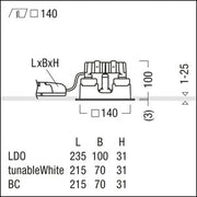 Zumtobel Group - Downlight/Strahler/Flutlicht LED - Einbauleuchte P - INF Q #60818200 4000K