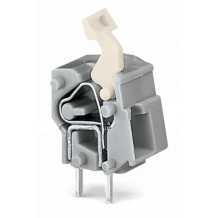 WAGO - Leiterplattenklemme Anreihbare Leiterplattenk. 257-852 Drücker,2,5mm²,dgr − 100 Stück