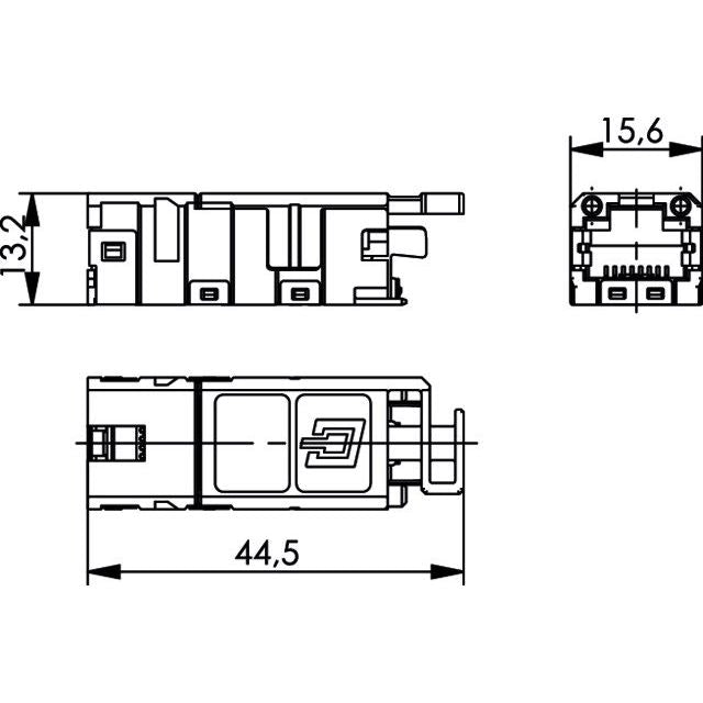 Telegärtner - Modularer Steckverbinder STX RJ45 Modul Cat.6 100007525