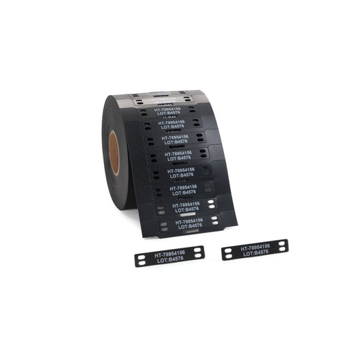 HellermannTyton - Kabelmarkierungssystem Kennzeichnungsschilder 556-80516(1000) 12x60mm sch1000/Rol − 1000 Stück