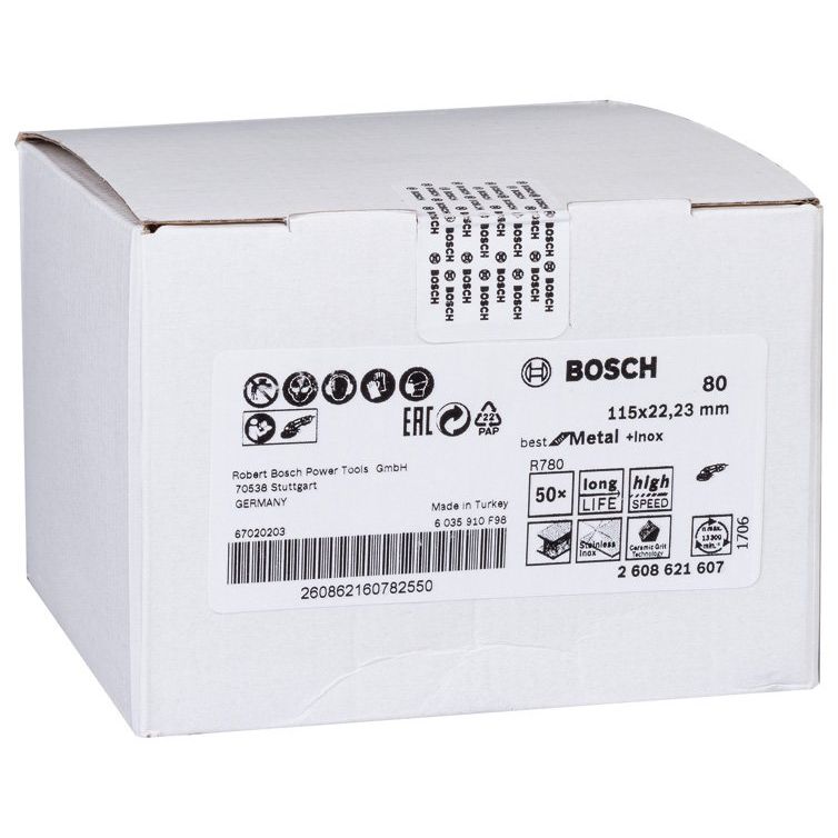 Bosch - Trenn-/Schleifscheibe PRO R780 Fiberscheibe, 2608621607 115 mm, G80