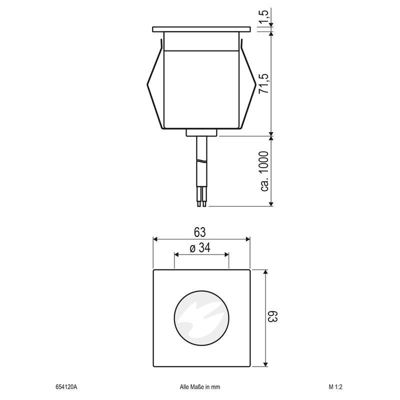 EVN Lichttechnik - Bodeneinbauleuchte LED-Bodeneinbauleuchte 654120A IP65
