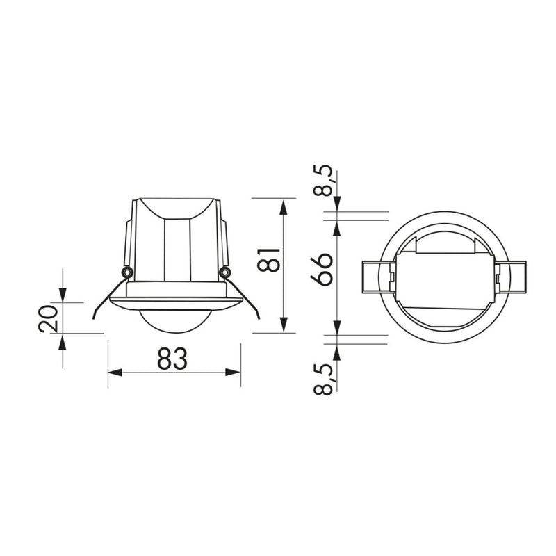 BEG Brück Electronic - Bewegungsmelder/Präsenzmelder komplett Bewegungsmelder PD3N-1C-NO-PF-DE