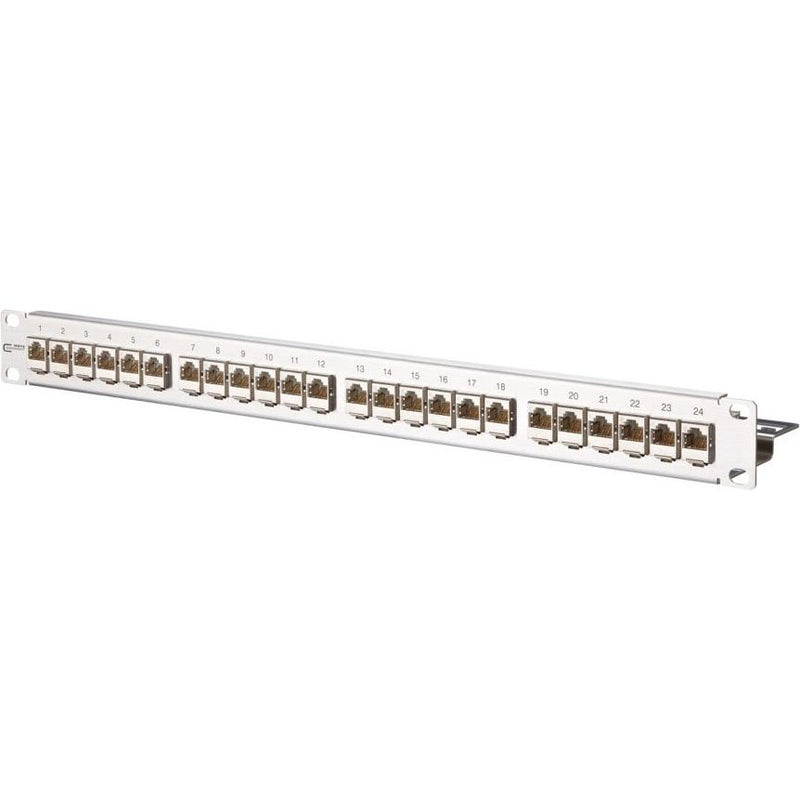 Metz Connect - Patchpanel Kupfer 24-Port Panel E-DAT Modul TN EDATmod-MP24-Edst 1HE Edst bestückt − 1 Stück
