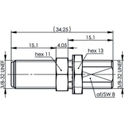 Telegärtner - Koax-Kupplung F-Einbaukupplung, 75 Ohm 100025636 F-F − 5 Stück