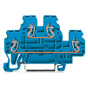 WAGO - Durchgangs-Reihenklemme Doppelstockklemme 870-504 0,08-2,5/4qmm bl N/N − 50 Stück