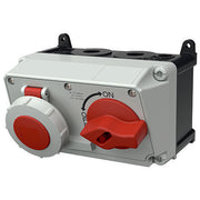 Mennekes - CEE-Steckdose abschaltbar, abgesichert (IEC 60309) Wanddose DUO 7624 16A,4p,6h,400V,IP67