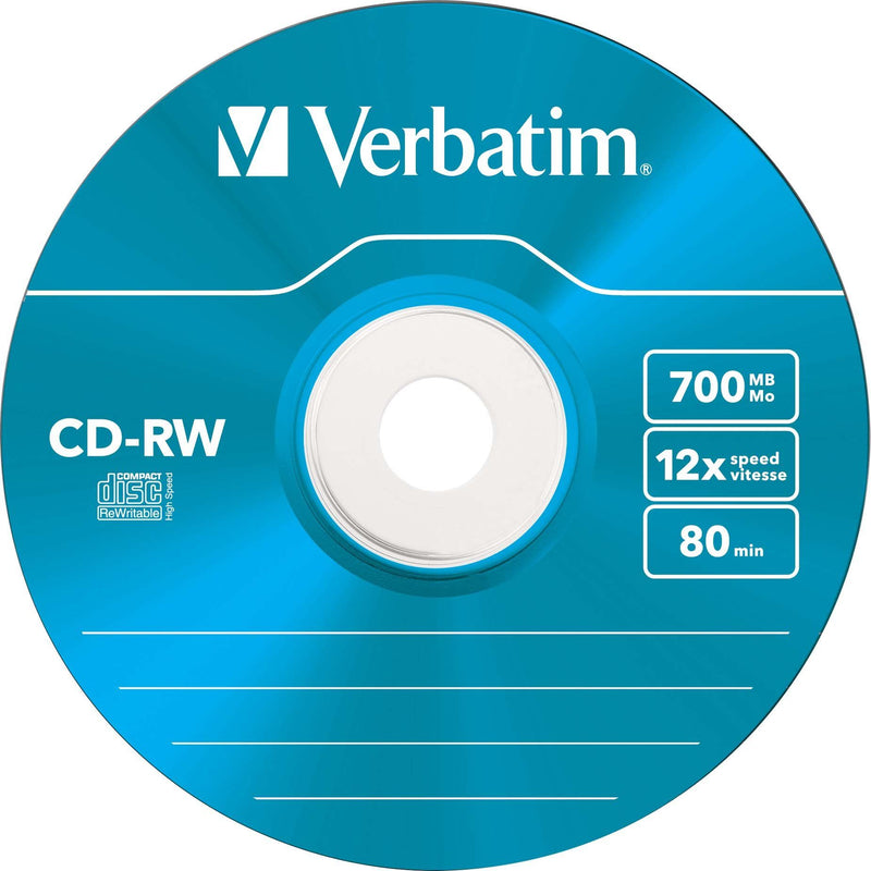 Verbatim - Speichermedium digital CD-RW 80Min/700MB/8-12 43167 (VE5) Slimcase (5 Disc)