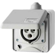 Berker - CEE-Steckdose (IEC 60309) CEE-Steckdose 3-polig Ap 558101 16A m.Klappdeckel