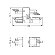 WAGO - Kompaktverteiler für steckbare Gebäudeinstallation 3-fach-Verteiler 4-polig 890-1736 Kod. B,pink − 50 Stück