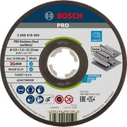 Bosch - Trenn-/Schleifscheibe PRO Stainless Steel and 2608619260 Metal X-Lock