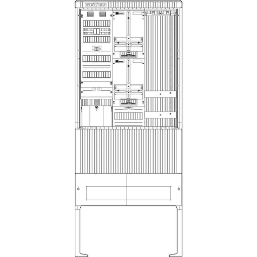 ABN - Zähler-Komplettschrank Zähleranschlusssäule SZ207ZL2502A 2 ZPAPZ Leerpl. 5pol