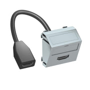 OBO Bettermann - Einsatz/Abdeckung für Kommunikationstechnik Multimediaträger HDMI MTS-HD F AL1 45x45mm alu lackiert