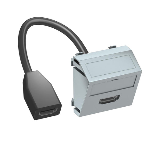 OBO Bettermann - Einsatz/Abdeckung für Kommunikationstechnik Multimediaträger HDMI MTS-HD F AL1 45x45mm alu lackiert