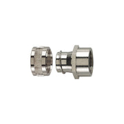 HellermannTyton - Metall-Schutzschlauch-Verschraubung Schlauchverschraubung PCS16-FF-M20-NPB-ML MS vernickelt − 10 Stück