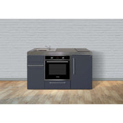 Stengel - Mini-Küche Miniküche Premiumline MPBSG150KSGKFreBliS Schiefergrau