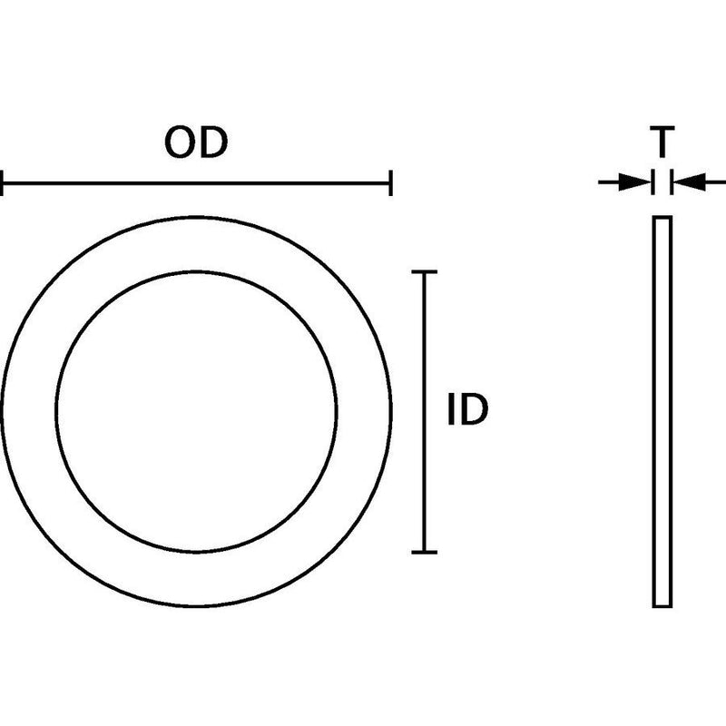 HellermannTyton - Dichtring, flach Dichtungsscheibe AWS-M16 CR BK 100 metrisch − 100 Stück
