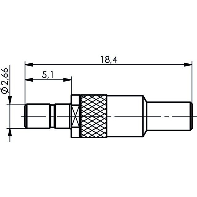 Telegärtner - Koax-Steckverbinder SSMB-Kabelstecker cr AU 100024915 RG178B/U,RG196A/U − 5 Stück