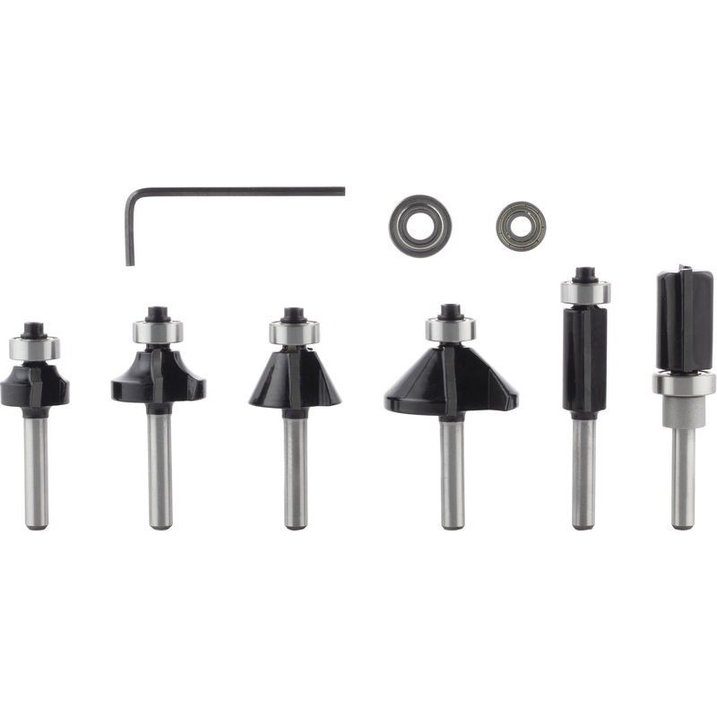 Bosch - Werkzeugset PRO Kantenfräser-Set, 2607017468 6 mm, 6-tlg