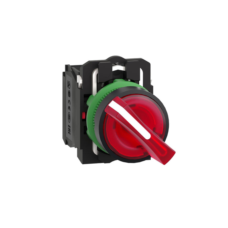 Schneider Electric - Wahlschalter, Komplettgerät Leuchtwahlschalter XB5AK124B5 2 St., 24V, 1S+1Ö