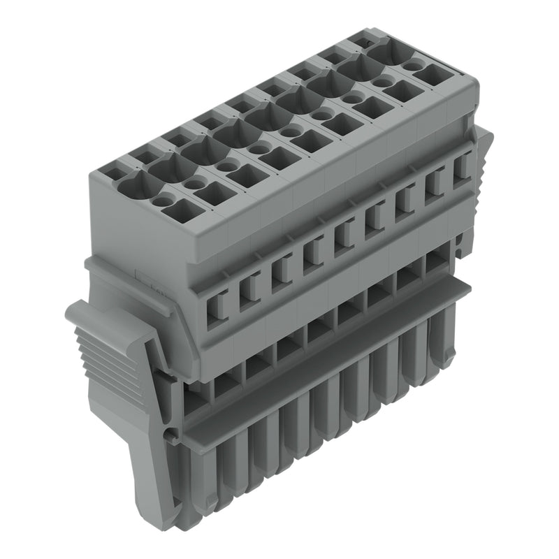 WAGO - Ein- und mehrpolige Klemmenleiste 1-Leiter-Federleiste 769-109/021-000 CAGE CLAMP,4mm²,grau − 20 Stück