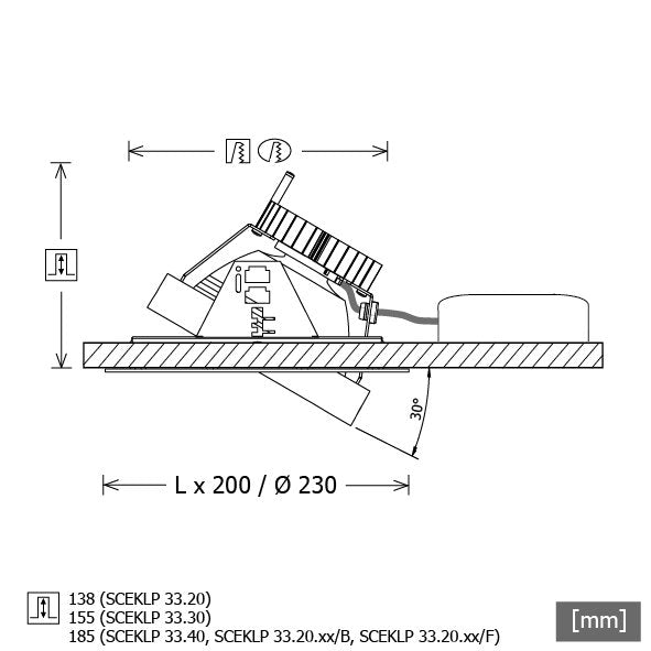 LTS Licht&Leuchten - Downlight/Strahler/Flutlicht LED-Einbaustrahler SCEKLP 33.20.35/B ws Scene33 Backware 35°