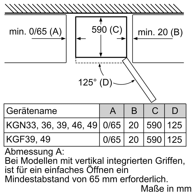 Bosch - Kühl-/Gefrierkombination Kühl/Gefrierkombi KGN36NWEA Serie2