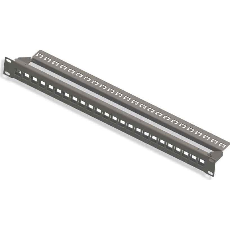 Leviton - Patchpanel Kupfer Patchpanel 24-fach MMCPNLX24SIJ2MAN 1U SIJ abgewinkelt