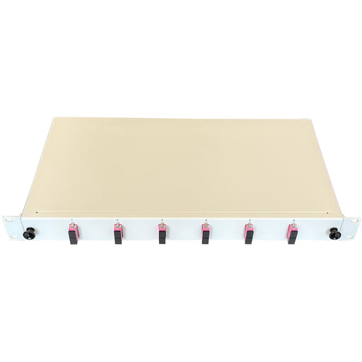 Paschke - Patchpanel LWL Spleissbox ausziehbar 19" 443705VI-06SA 6x SCd OM4 PINK