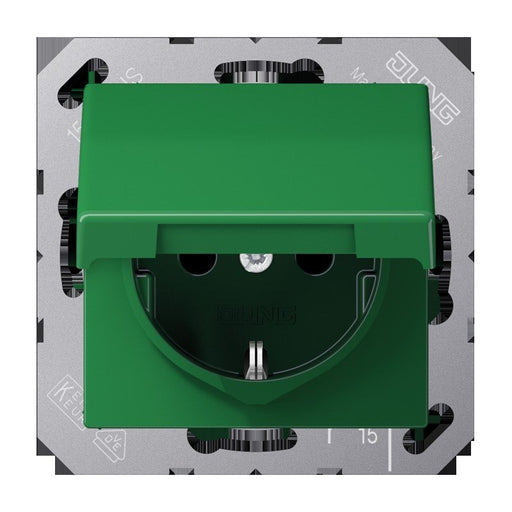 Jung - Steckdose SCHUKO-Steckdose, 16 A 250 AS 1521 BFKL GN 16 A 250 V