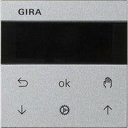 Gira - Bedienelement intelligent Bedienaufsatz alu 536626 Jalousie+Schaltuhr