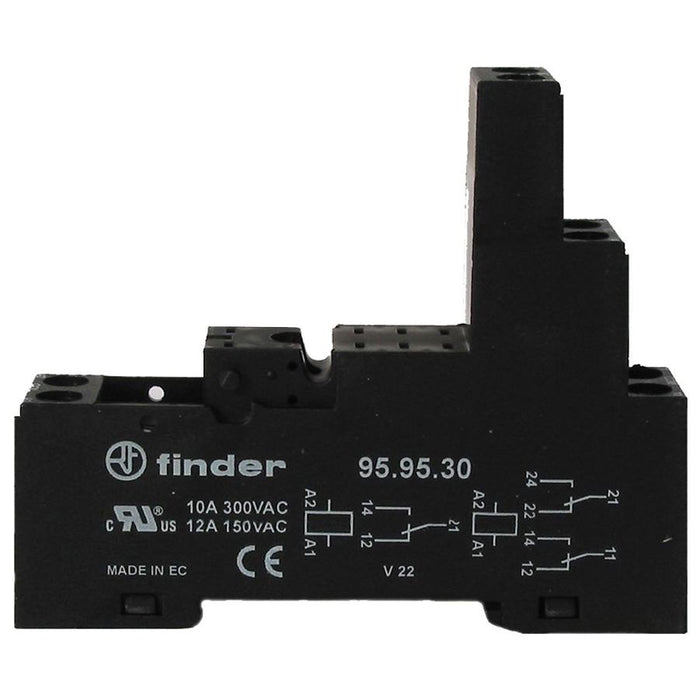 Finder - Relaissockel Schraubfassung 95.95.30 sw, m.Schnappbefest.  − 1 Stück
