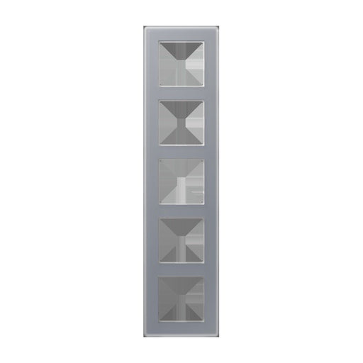 Jung - Abdeckrahmen Glasrahmen 5fach AV 585 GLM KG kristallgrau