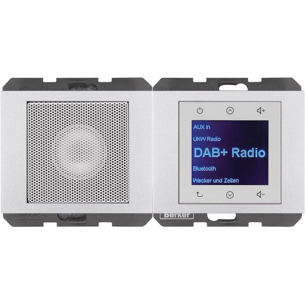 Berker - Elektronik-Gerät für Installationsschalterprogramme Radio mit Lautspr. DAB+ K. 29807003 x alu