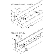 Niedax - Kabelrinne RSQLS 100.100 AL OV 100x100x3000mm − 6 Meter