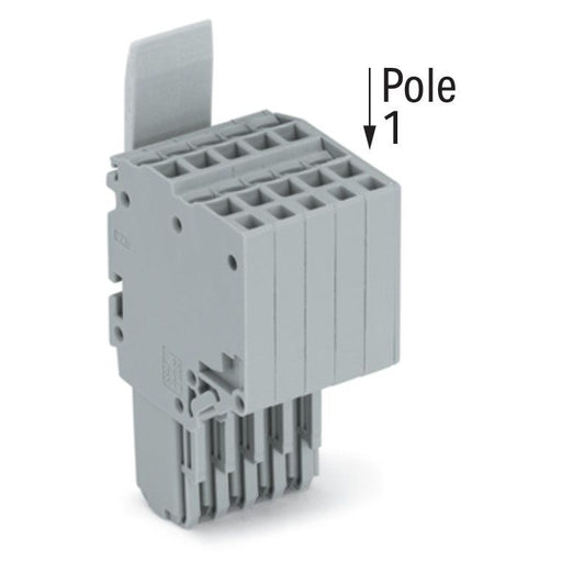 WAGO - Ein- und mehrpolige Klemmenleiste 2-Leiter-Federleiste 2020-205/124-000 CAGECLAMP,1,5mm²,gr − 50 Stück