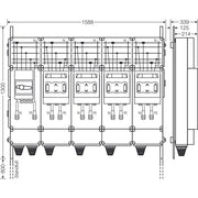 Hensel - Verteilerschrank für Energieversorgung Ladeverteiler Mi EV 200kW 4000 b. z. 4 Ladepunkte