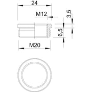 OBO Bettermann - Erweiterungs-/Reduzierring Ms-Reduktion 167 R MS M20-12 M20-M12 vernickelt