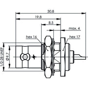 Telegärtner - Koax-Steckverbinder BNC-Einbaubuchse 100023407 50Ohm