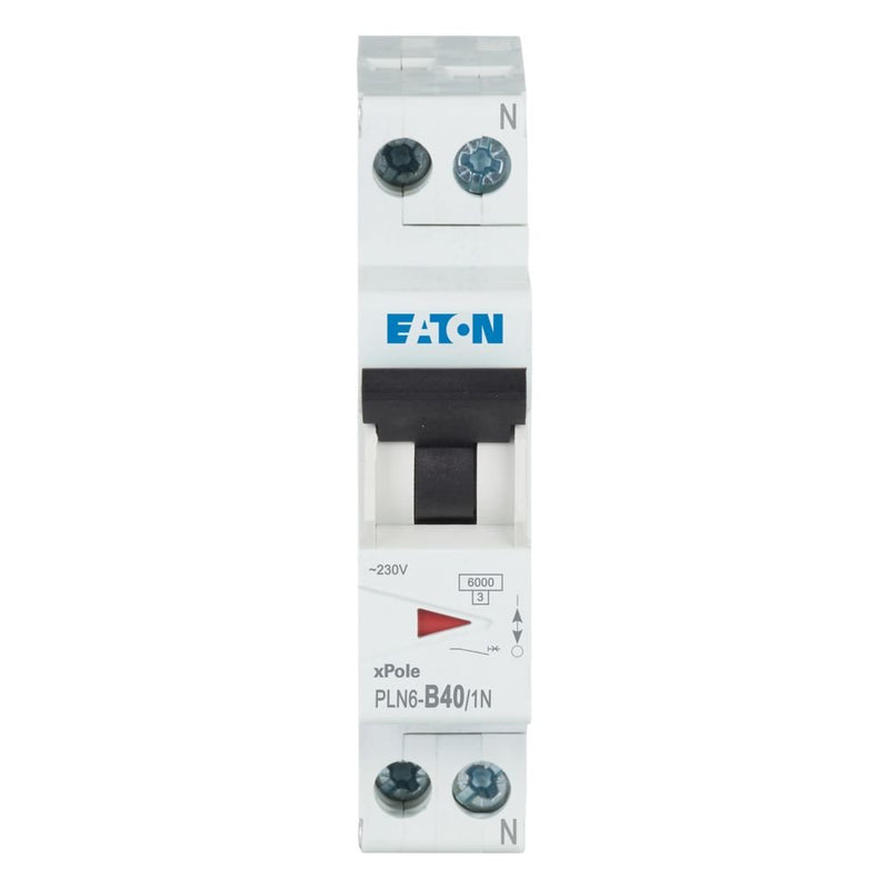 Eaton - Leitungsschutzschalter Leitungsschutzschalter PLN6-B40/1N-DE 40A, 1p+N,Steckkl. B