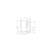 Jacob - Erweiterungs-/Reduzierring MS-NIPPEL 21034 PG21 x 3/4 NPT − 50 Stück