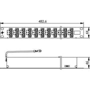 Telegärtner - Patchpanel Kupfer Cross Connect Panel Cat.6A 100007003 CCP32 16 RJ45 Ports